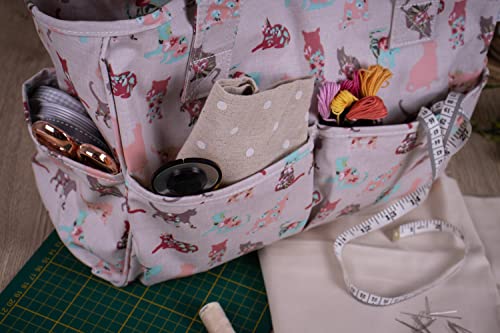 Hobby Gift Exclusive Craft Bag, Shoulder Bag, Knitting Bag, Yarn Storage, School bag, 13 x 34.5 x 29cm