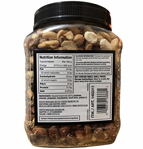 Kirkland Signature Extra Fancy Unsalted Mixed Nuts, 1.13kg