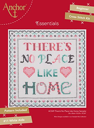 Anchor Counted Cross Stitch Kit, No Place Like Home, (w/h) 26 x 26cm