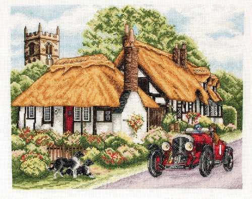 Anchor PCE869 Cross Stitch Kit: Village of Welford, Multi, 25 x 31cm