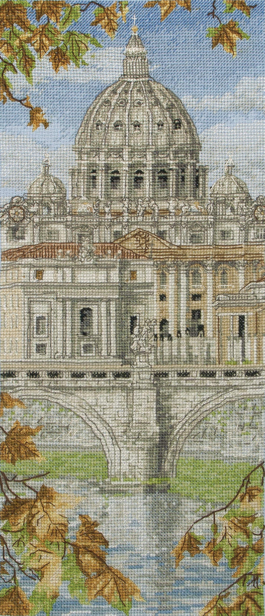 ANCHOR Cross Stitch Kit: St Peters Basilica, Multi, 14 x 32cm