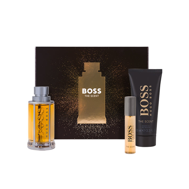 Hugo Boss Boss The Scent Gift Set 100ml EDT + 100ml Shower Gel + 10ml EDT Spray