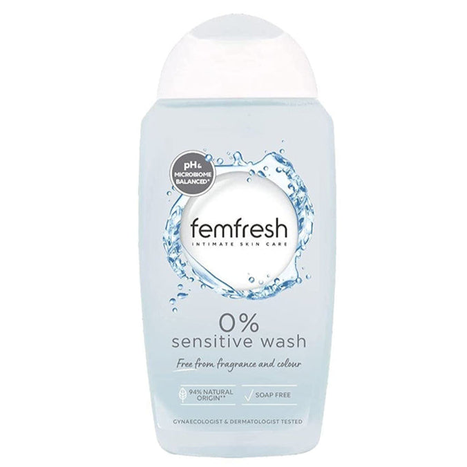 Femfresh 0% Sensitive Wash Gentle Intimate Cleansing for Women 250 ml / 8.45 oz