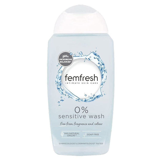 Femfresh 0% Sensitive Wash Gentle Intimate Cleansing for Women 250 ml / 8.45 oz