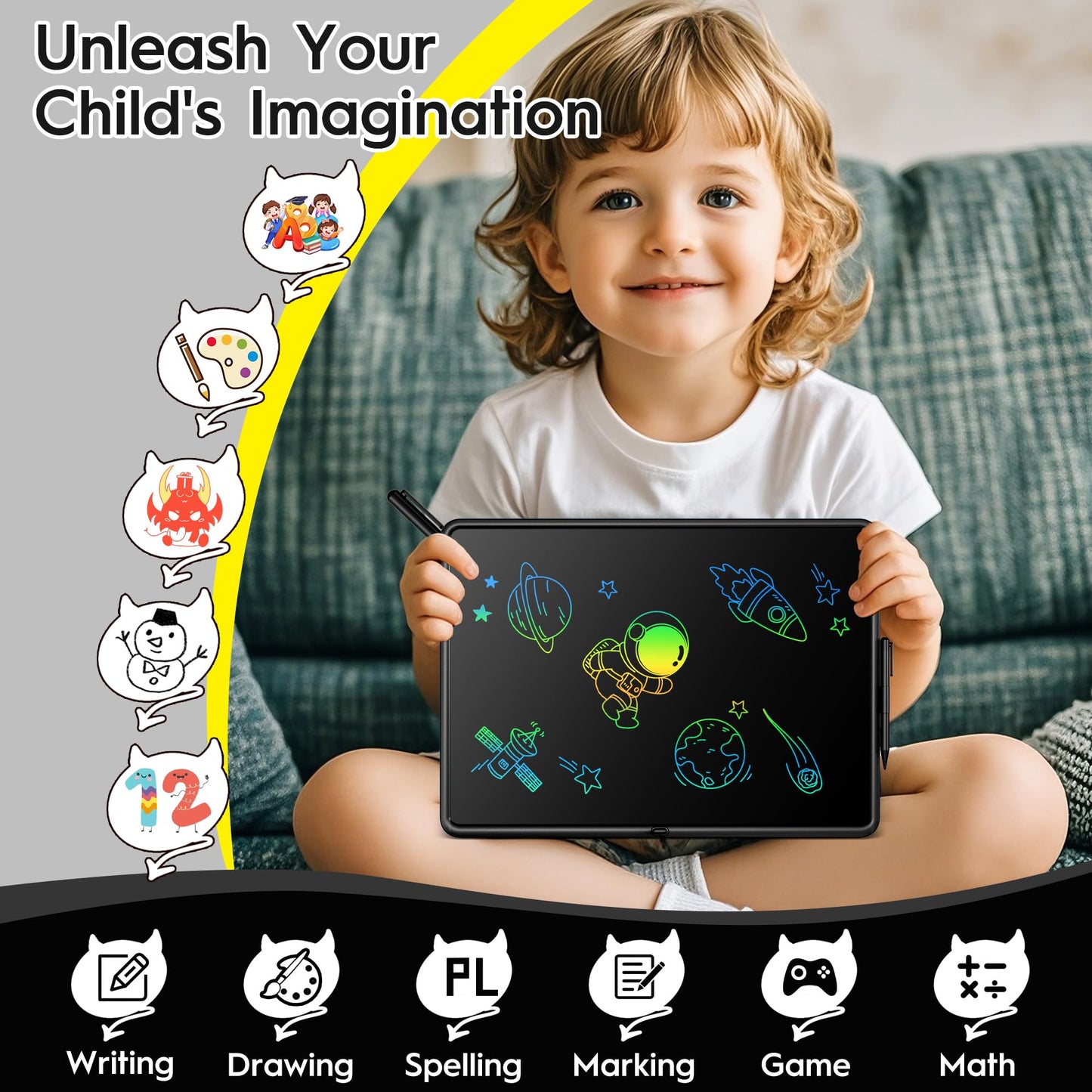 0 SMALL MODEL 20-Inch LCD Writing Tablet for Kids | Large Drawing Pad & Educational Toy
