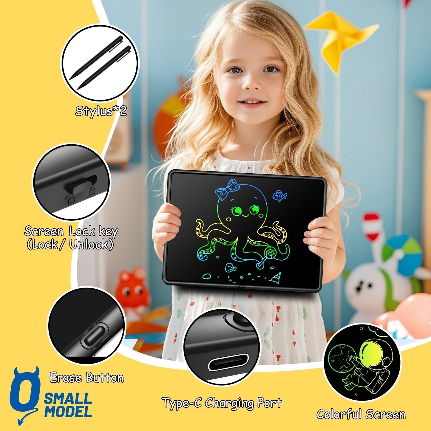 0 SMALL MODEL 20-Inch LCD Writing Tablet for Kids | Large Drawing Pad & Educational Toy