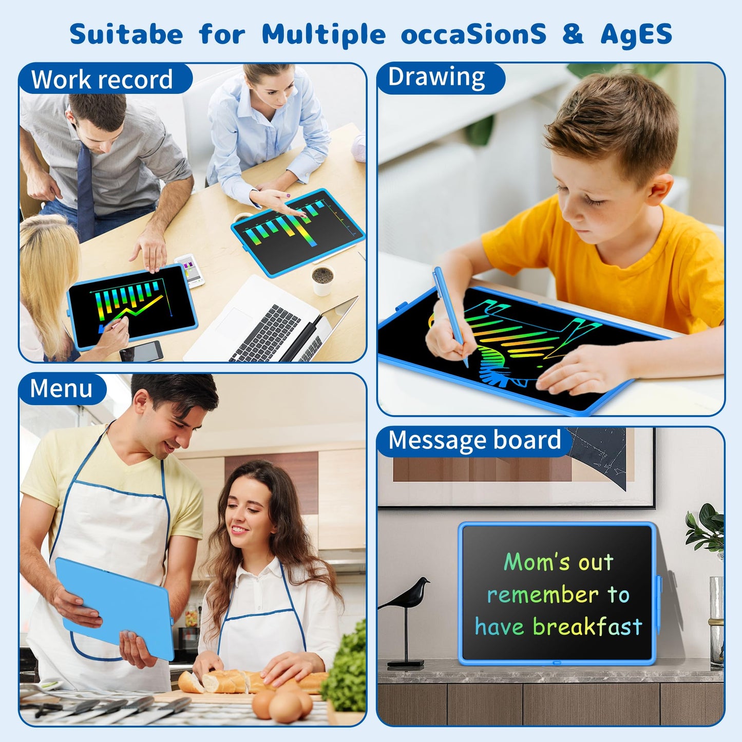 0 SMALL MODEL Kids 20-Inch LCD Writing Tablet – Reusable Drawing & Math Practice Toy