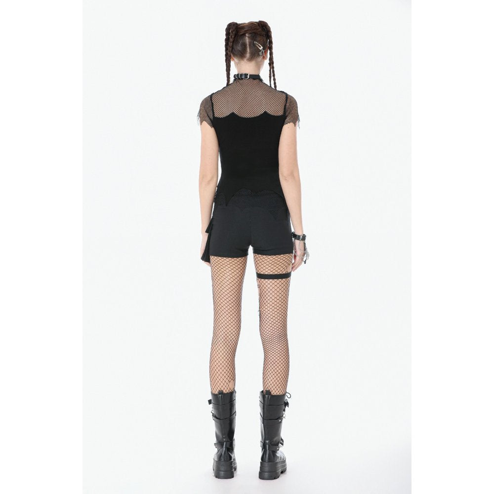 Dark in Love Punk Metal Utility Shorts