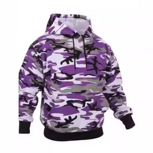 Men's Casual Camo Hoodie - Loose Fit Pullover with Hood