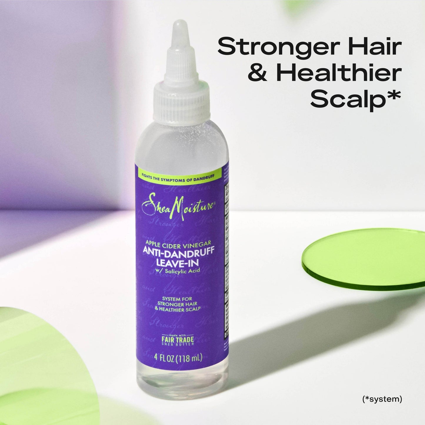 Shea Moisture Apple Cider Vinegar Anti-Dandruff Leave-In 4 oz / 118 ml - For Flaky & Itchy Scalp