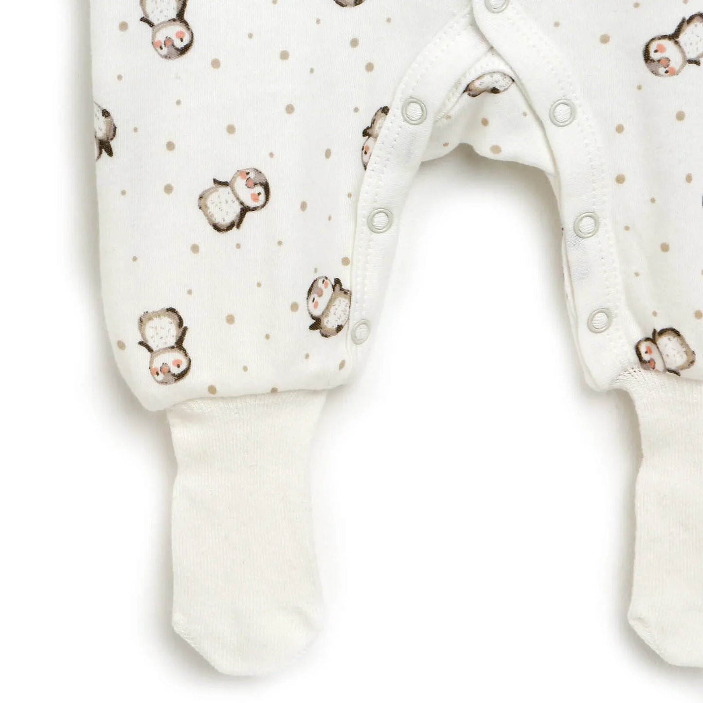 HelloBaby Newborn Baby Girl Footed Jumpsuit - Ecru