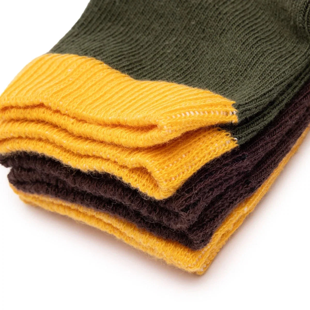 HelloBaby Boys 3-Pack Non-Slip Baby Socks - Khaki