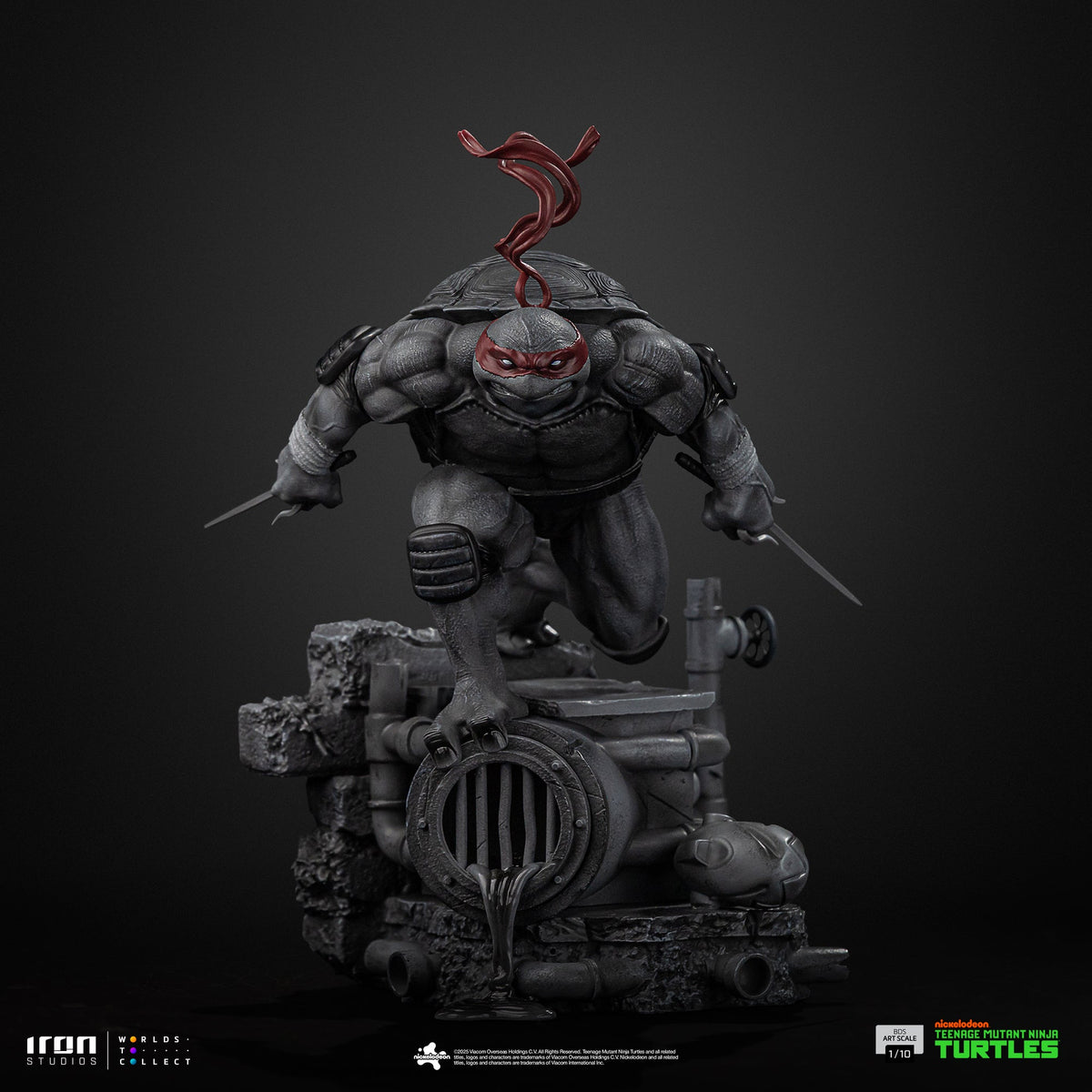 Statue Raphael (Black and White Variant) - Teenage Mutant Ninja Turtles - BDS Art Scale 1/10 - Iron Studios