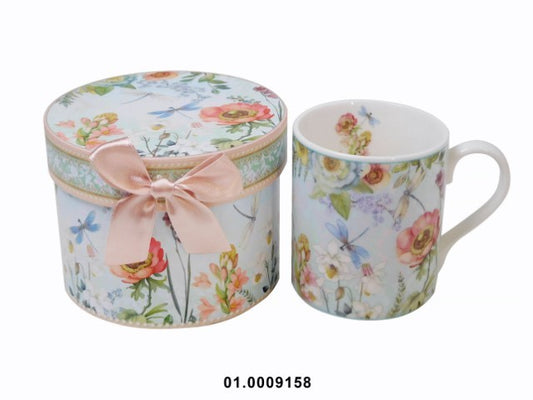 PORCELANA - GIFT BOX WITH COLORFUL COFFEE MUG 12X8CM