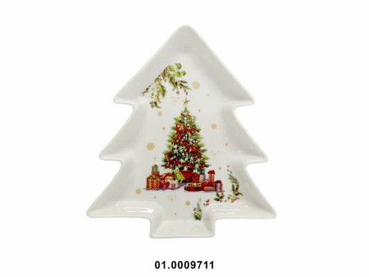 PORCELANA - CHRISTMAS COLOR TREE PLATE