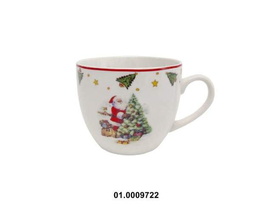 PORCELANA - SET OF 2 TEACUPS WITH SAUCER "CHRISTMAS" 250CC 9X8CM