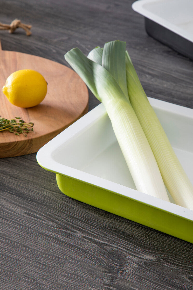 Ecocook Lime Green Rectangle Roasting Dish