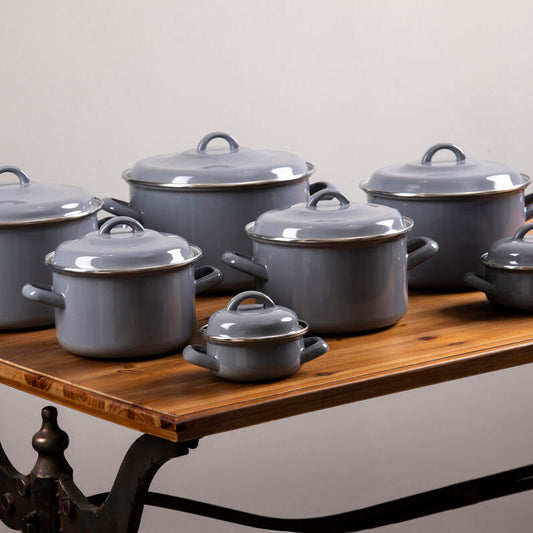 Grey Enamel 16cm Casserole Dish | Porter