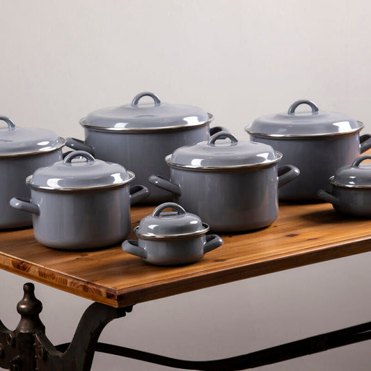 Grey Enamel 20cm Casserole Dish | Porter