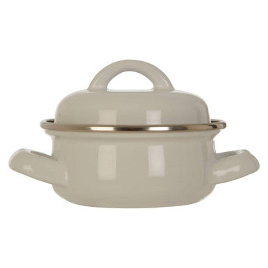 White Enamel 10cm Mini Casserole Dish | Porter