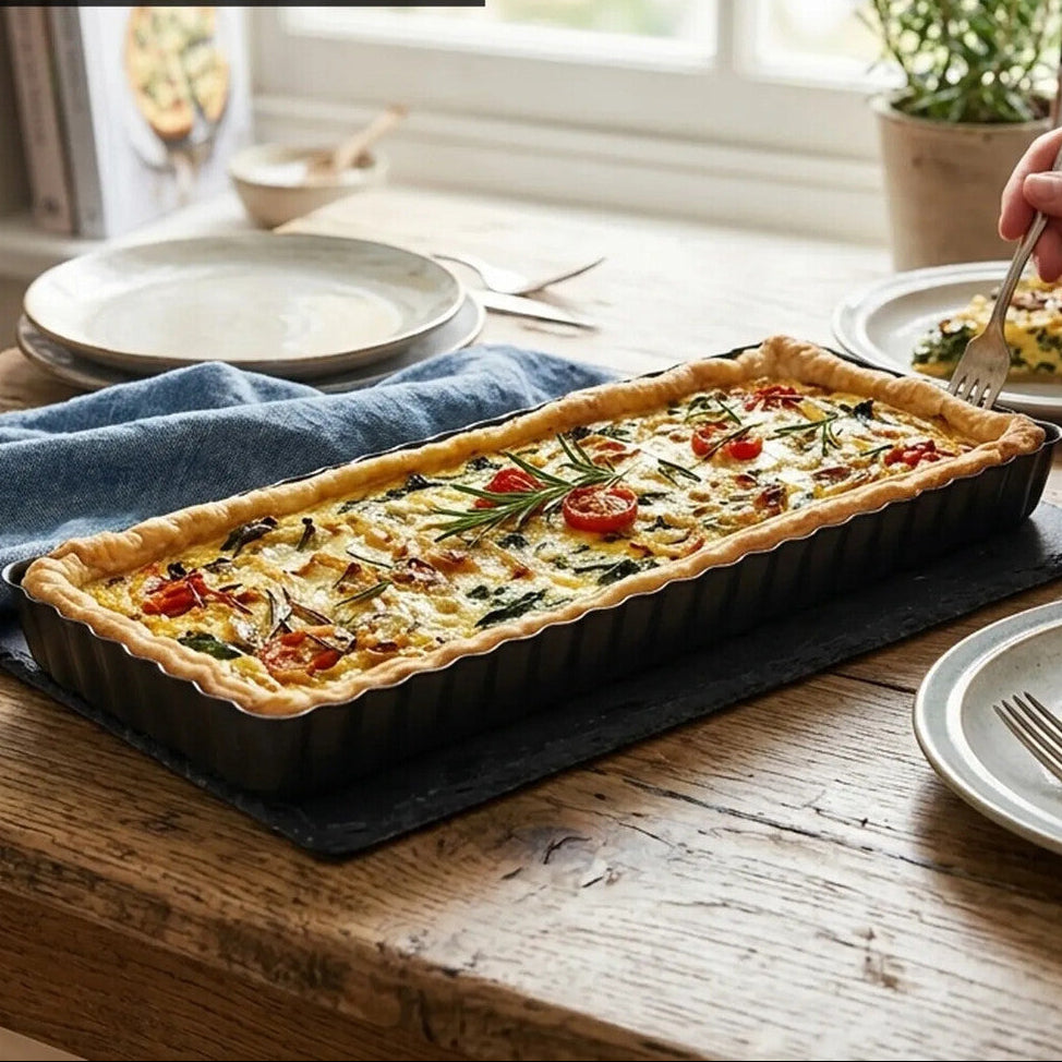 Rectangular Fluted Flan Quiche Tin | From Scratch