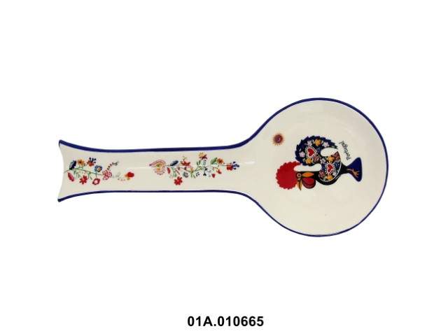 FAIANÇA - SPOON COR GALO NAMORADOS 26X11CM
