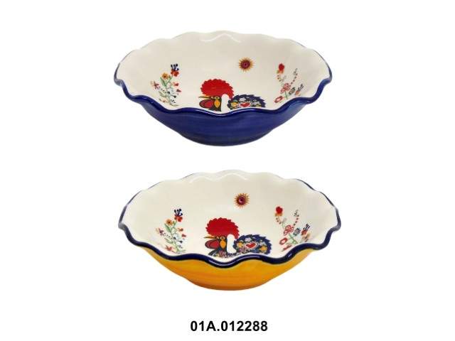 FAIANÇA - LEAF BOWL GALO NAMORADO 13X13X4CM