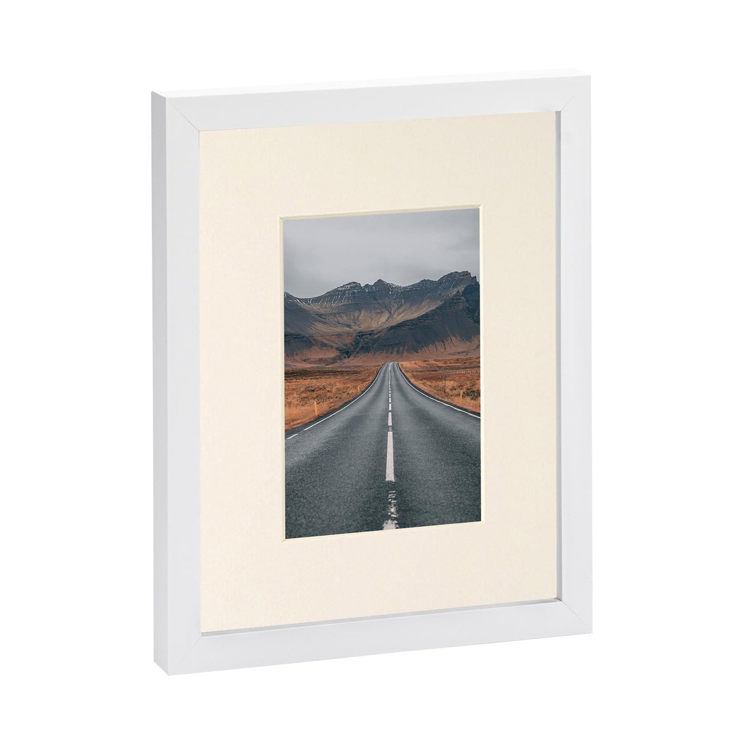 White 8" x 10" Photo Frame with 4" x 6" Mount