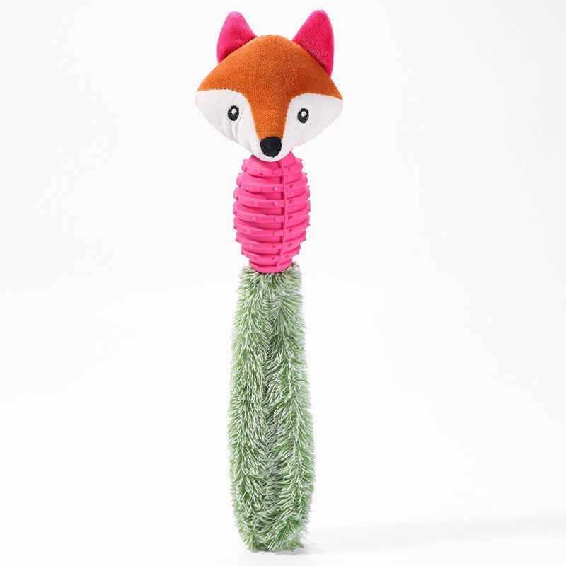 Plush Animal Pet Toy | Interactive TPR & Plush Toy for Dogs & Cats
