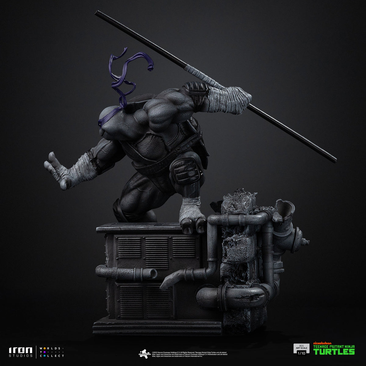 Statue Donatello (Black and White Variant) - Teenage Mutant Ninja Turtles - BDS Art Scale 1/10 - Iron Studios