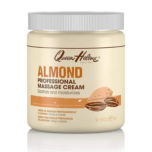 Queen Helene Almond Professional Massage Cream: Nourishing & Hydrating for Therapists & Home Use 425g/14.99 oz