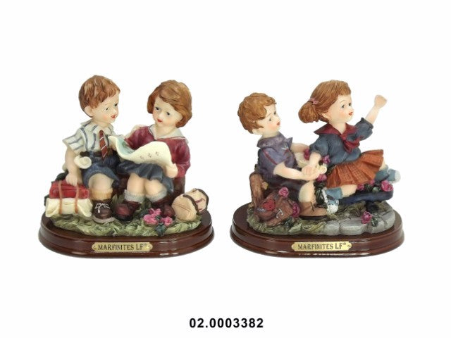 Marfinite - Pair Of Children Reading 13cm (Assorted picking - only 1 will be sent)
