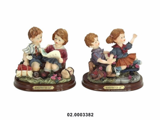 Marfinite - Pair Of Children Reading 13cm (Assorted picking - only 1 will be sent)
