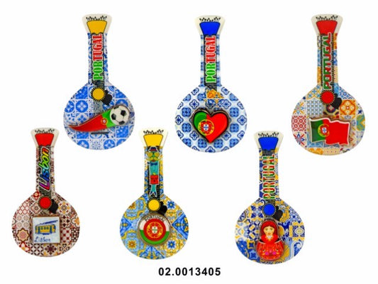 MARFINITE -PLACA GUITARRA C/IMAN "PORTUGAL" 5X9CM (Assorted picking - only 1 will be sent)