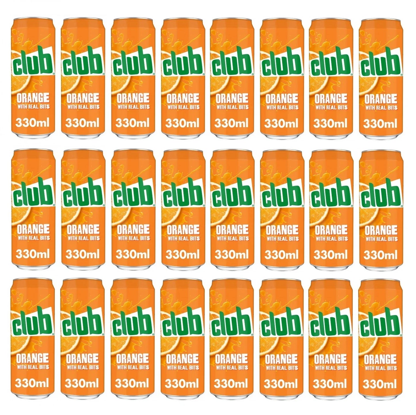 24 x Club Orange Can 330Ml