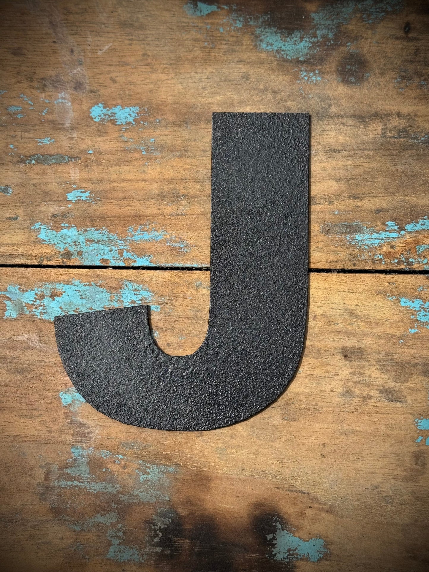 12" and 5" Black Fat Font Metal Letters.