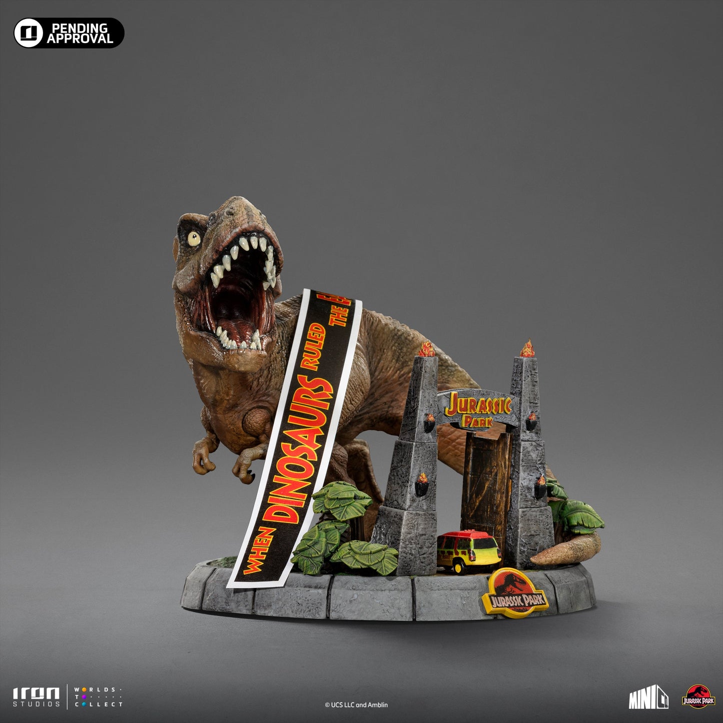 Statue T-Rex Deluxe - Jurassic Park - Minico - Iron Studios