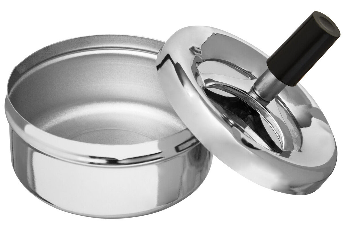 Chrome Effect Small Spinning Ashtray | Siberia
