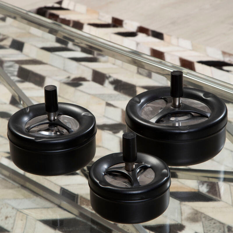 Medium Black Spinning Ashtray | Siberia