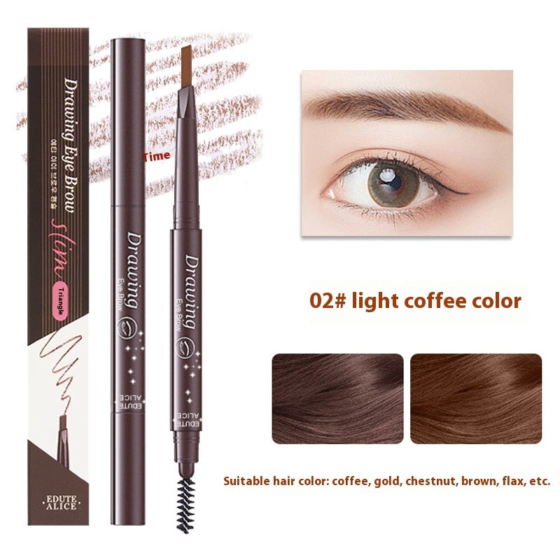 Ultra-fine Triangle Double-headed Eyebrow Pencil Automatic Rotation