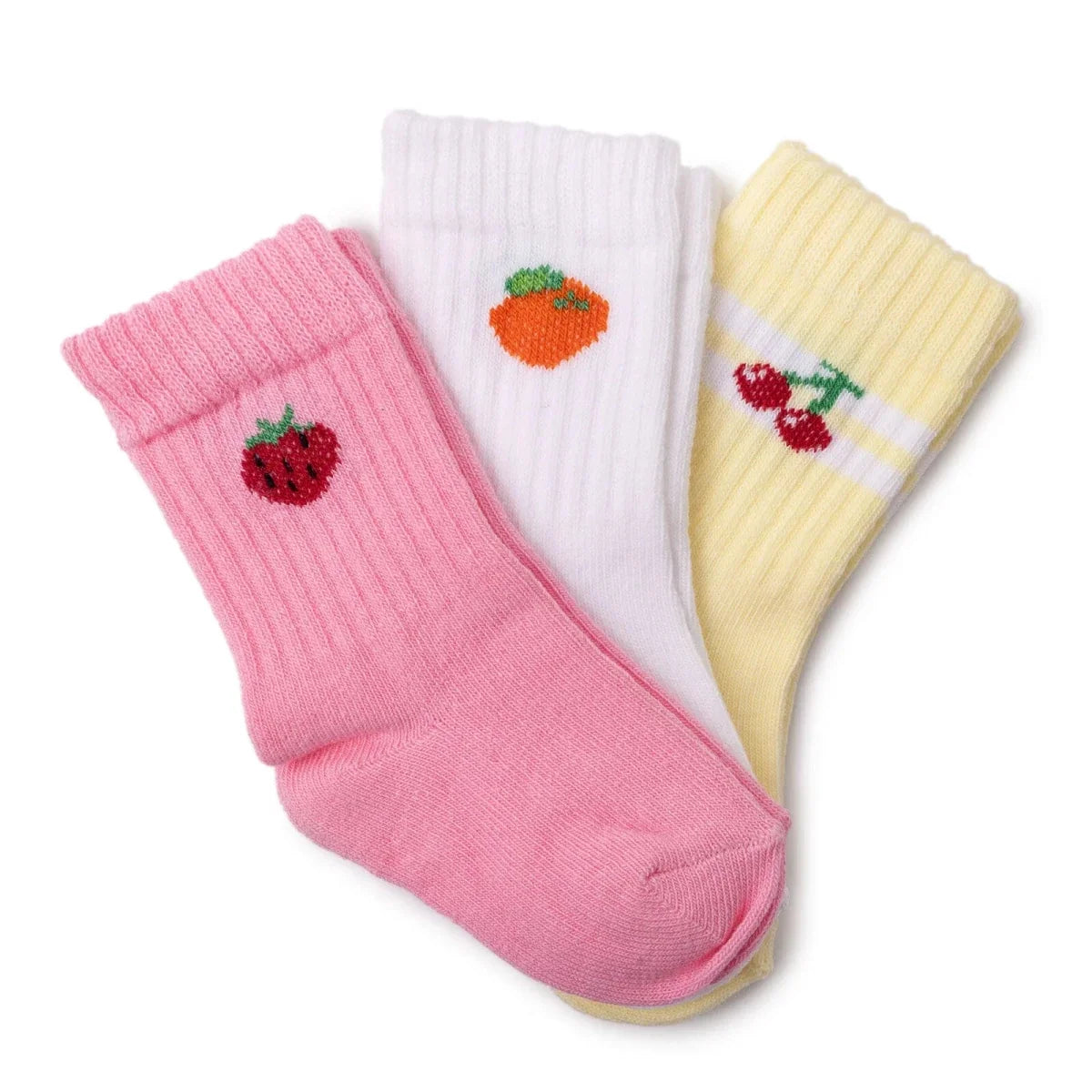 HelloBaby Girls 3-Pack Baby Socks Striped None - Pink