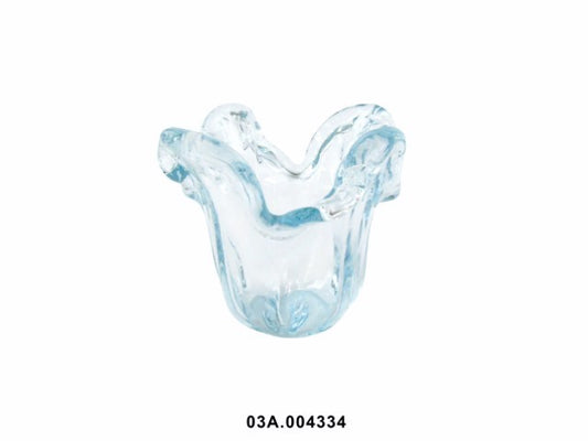 VIDRO T.MURANO - TRANSPARENT "CAMELIA" VASE