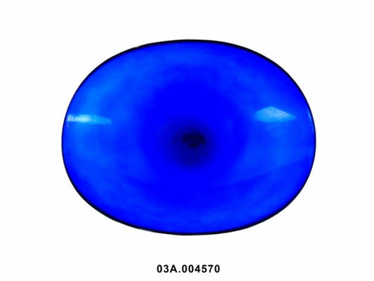 T.MURANO GLASS - BLUE CENTERPIECE "PIEGATO" 45CM