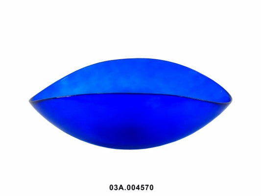 VIDRO T.MURANO - CENTERPIECE VASE "PIEGATO" BLUE 45CM