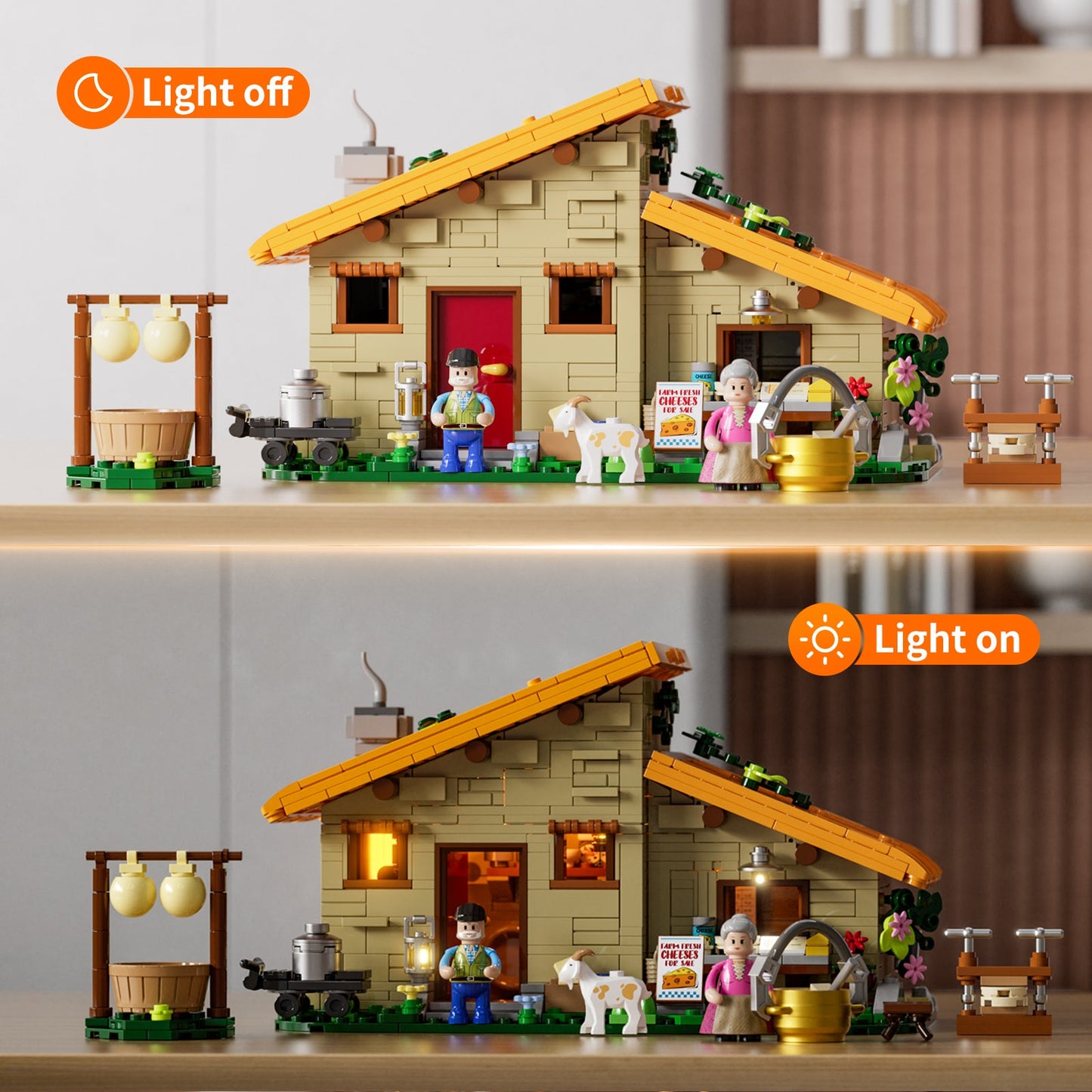 LUMIBRICKS - FUNWHOLE Farmstead Cheese House F9049