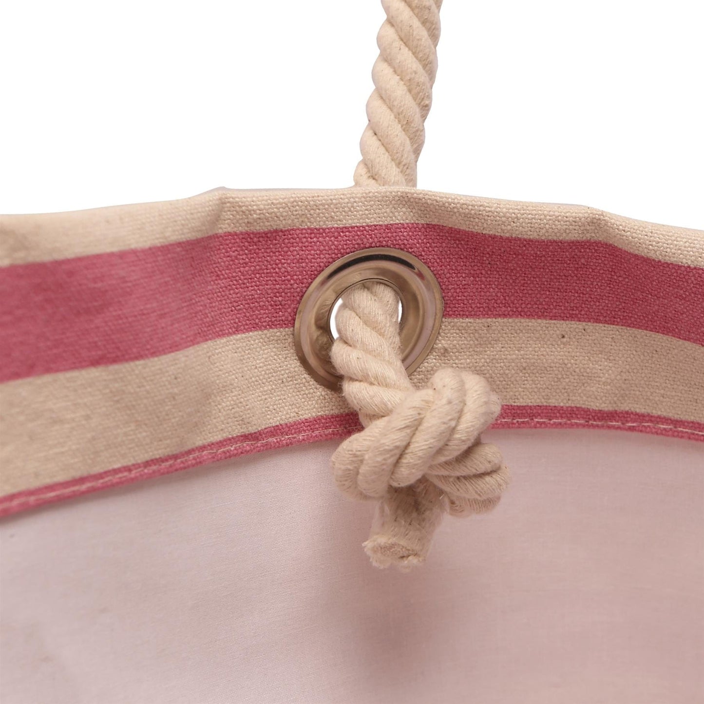 Large Striped Canvas Tote Beach Bag