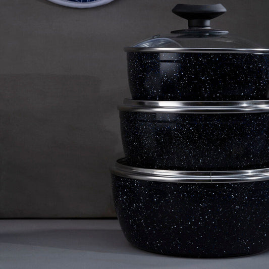 16Cm Saucepan with Glass Lid | Stoneflam