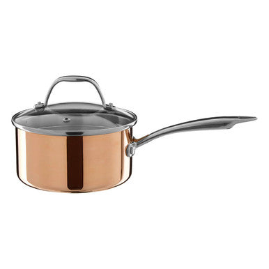 Copper Finish 16cm Saucepan with Lid | Minerva