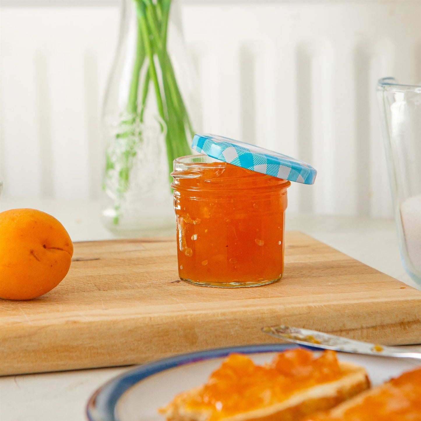 90ml Glass Jam Jars with Lids - Pack of 6
