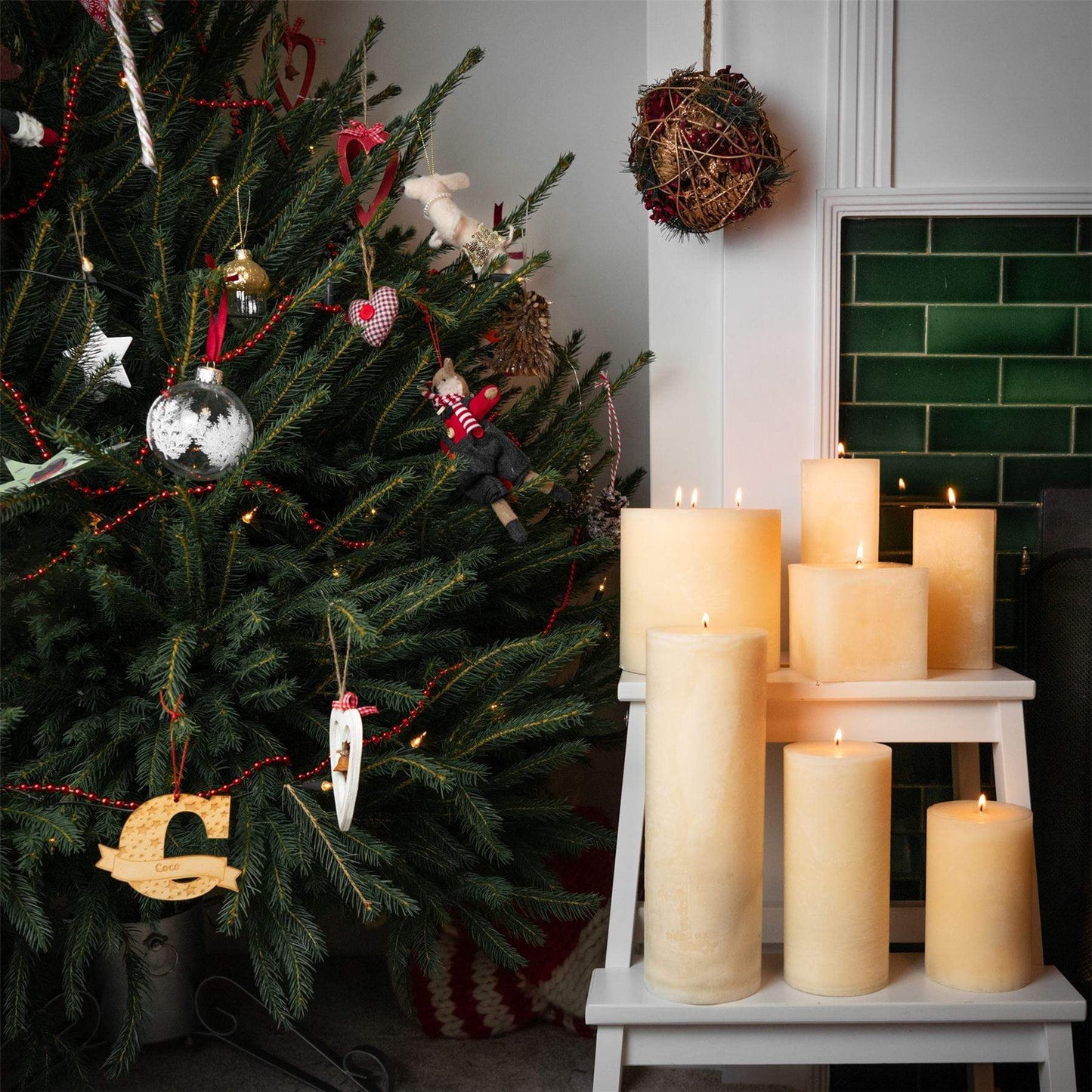 30cm Vanilla Round Pillar Candle